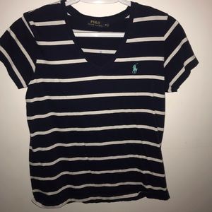 Navy/white stripped polo t-shirt